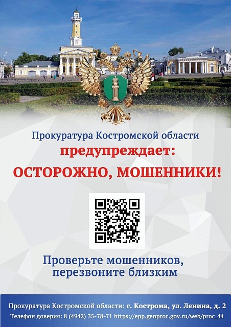 В Костромской области участились случаи мошенничества под предлогом помощи родственнику, попавшему в беду